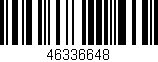 Código de barras (EAN, GTIN, SKU, ISBN): '46336648'