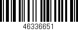 Código de barras (EAN, GTIN, SKU, ISBN): '46336651'