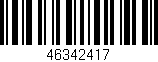 Código de barras (EAN, GTIN, SKU, ISBN): '46342417'