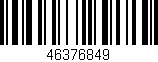 Código de barras (EAN, GTIN, SKU, ISBN): '46376849'