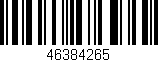 Código de barras (EAN, GTIN, SKU, ISBN): '46384265'