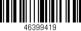 Código de barras (EAN, GTIN, SKU, ISBN): '46399419'