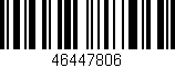 Código de barras (EAN, GTIN, SKU, ISBN): '46447806'