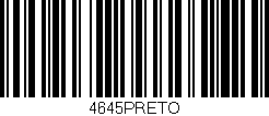 Código de barras (EAN, GTIN, SKU, ISBN): '4645PRETO'