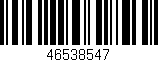 Código de barras (EAN, GTIN, SKU, ISBN): '46538547'