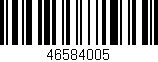 Código de barras (EAN, GTIN, SKU, ISBN): '46584005'