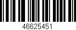 Código de barras (EAN, GTIN, SKU, ISBN): '46625451'