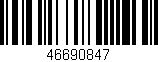 Código de barras (EAN, GTIN, SKU, ISBN): '46690847'