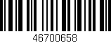 Código de barras (EAN, GTIN, SKU, ISBN): '46700658'