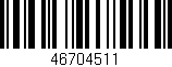 Código de barras (EAN, GTIN, SKU, ISBN): '46704511'