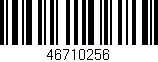 Código de barras (EAN, GTIN, SKU, ISBN): '46710256'