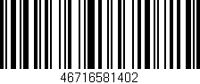 Código de barras (EAN, GTIN, SKU, ISBN): '46716581402'
