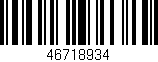Código de barras (EAN, GTIN, SKU, ISBN): '46718934'