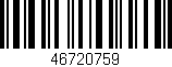 Código de barras (EAN, GTIN, SKU, ISBN): '46720759'