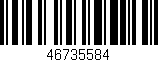 Código de barras (EAN, GTIN, SKU, ISBN): '46735584'