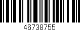 Código de barras (EAN, GTIN, SKU, ISBN): '46738755'