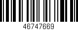 Código de barras (EAN, GTIN, SKU, ISBN): '46747669'