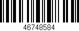 Código de barras (EAN, GTIN, SKU, ISBN): '46748584'