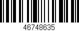 Código de barras (EAN, GTIN, SKU, ISBN): '46748635'