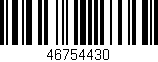 Código de barras (EAN, GTIN, SKU, ISBN): '46754430'
