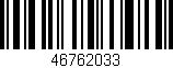Código de barras (EAN, GTIN, SKU, ISBN): '46762033'