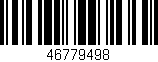 Código de barras (EAN, GTIN, SKU, ISBN): '46779498'