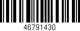 Código de barras (EAN, GTIN, SKU, ISBN): '46791430'