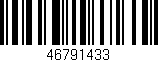 Código de barras (EAN, GTIN, SKU, ISBN): '46791433'
