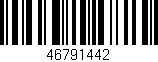 Código de barras (EAN, GTIN, SKU, ISBN): '46791442'