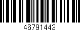 Código de barras (EAN, GTIN, SKU, ISBN): '46791443'