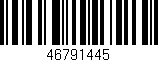 Código de barras (EAN, GTIN, SKU, ISBN): '46791445'