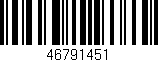 Código de barras (EAN, GTIN, SKU, ISBN): '46791451'