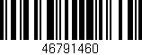 Código de barras (EAN, GTIN, SKU, ISBN): '46791460'
