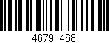 Código de barras (EAN, GTIN, SKU, ISBN): '46791468'
