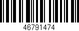 Código de barras (EAN, GTIN, SKU, ISBN): '46791474'