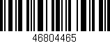 Código de barras (EAN, GTIN, SKU, ISBN): '46804465'