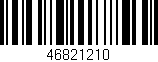 Código de barras (EAN, GTIN, SKU, ISBN): '46821210'
