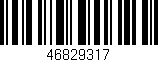 Código de barras (EAN, GTIN, SKU, ISBN): '46829317'