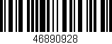 Código de barras (EAN, GTIN, SKU, ISBN): '46890928'