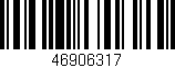 Código de barras (EAN, GTIN, SKU, ISBN): '46906317'