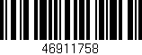 Código de barras (EAN, GTIN, SKU, ISBN): '46911758'
