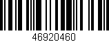 Código de barras (EAN, GTIN, SKU, ISBN): '46920460'