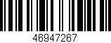 Código de barras (EAN, GTIN, SKU, ISBN): '46947267'