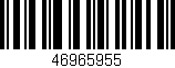 Código de barras (EAN, GTIN, SKU, ISBN): '46965955'