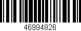 Código de barras (EAN, GTIN, SKU, ISBN): '46994826'