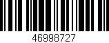 Código de barras (EAN, GTIN, SKU, ISBN): '46998727'