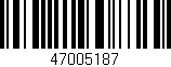 Código de barras (EAN, GTIN, SKU, ISBN): '47005187'
