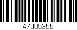 Código de barras (EAN, GTIN, SKU, ISBN): '47005355'
