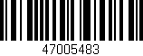 Código de barras (EAN, GTIN, SKU, ISBN): '47005483'