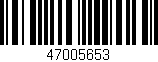 Código de barras (EAN, GTIN, SKU, ISBN): '47005653'